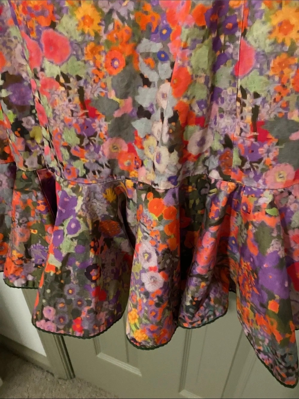 Floral Spaghetti-Strap Mini Dress in Purple & Pink - Picture 4 of 6